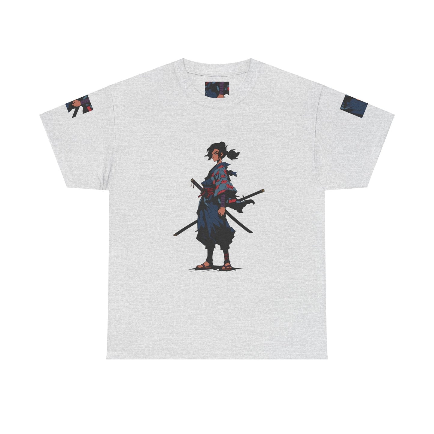 Samurai Style Unisex Heavy Cotton Tee - Perfect for Anime Lovers