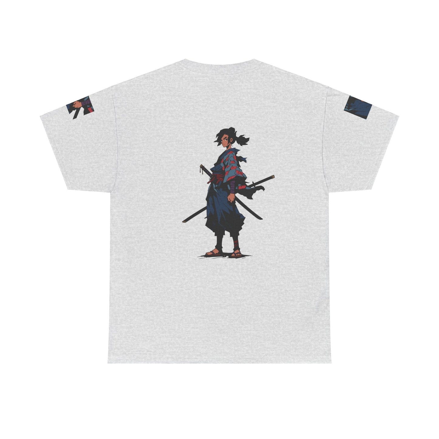 Samurai Style Unisex Heavy Cotton Tee - Perfect for Anime Lovers