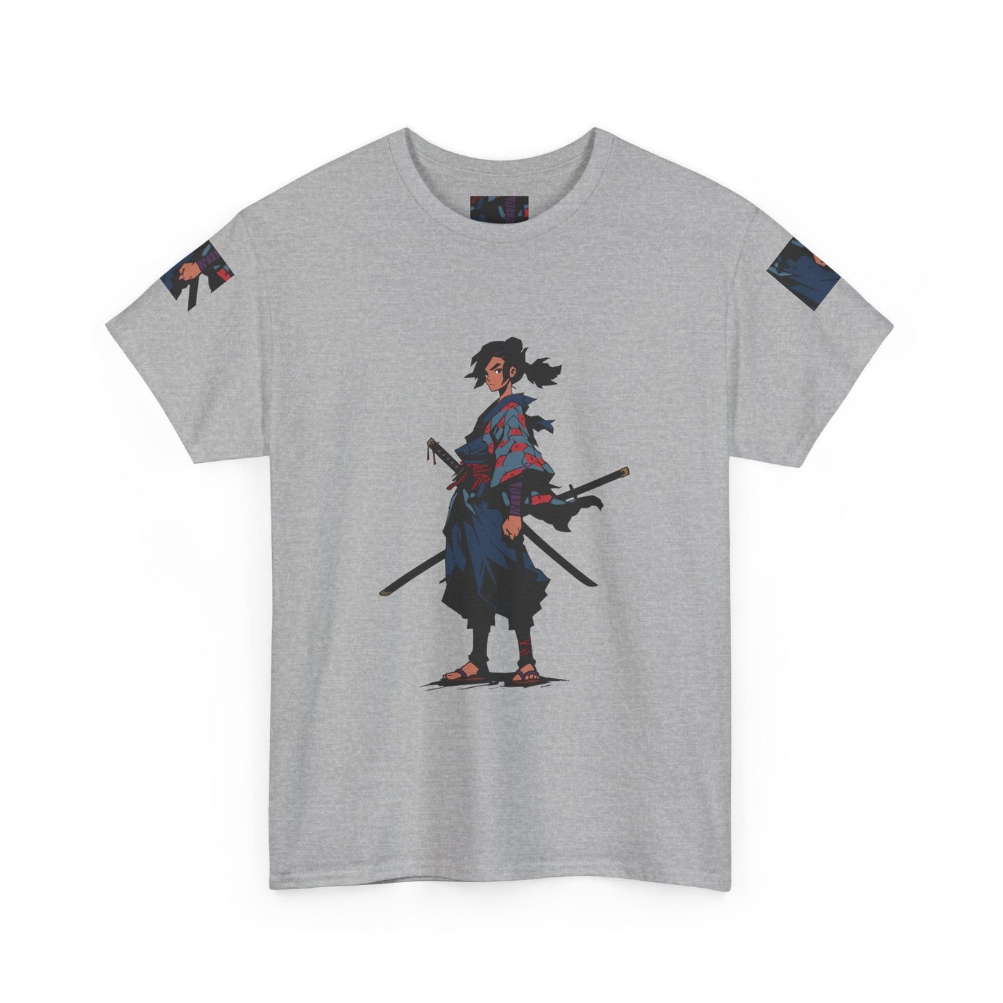 Samurai Style Unisex Heavy Cotton Tee - Perfect for Anime Lovers