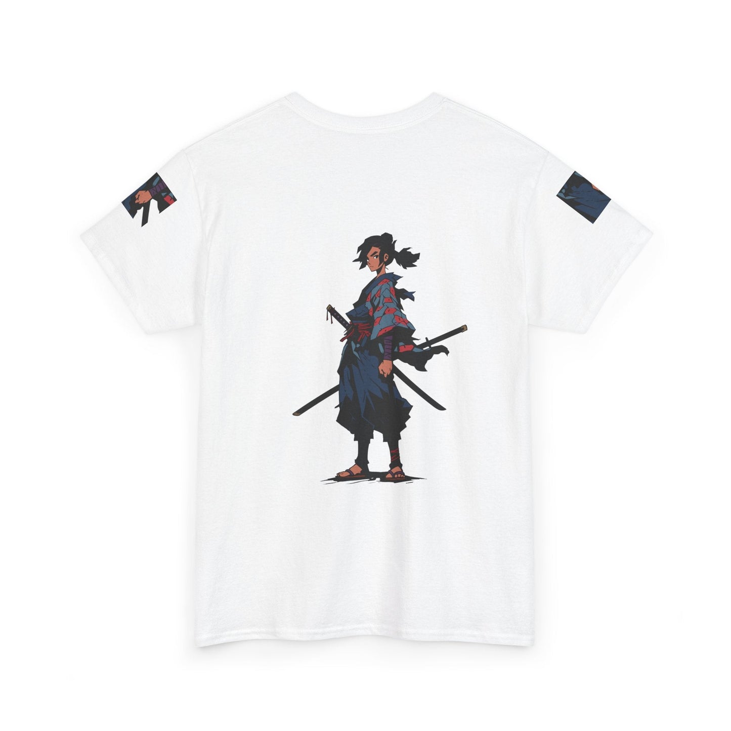 Samurai Style Unisex Heavy Cotton Tee - Perfect for Anime Lovers