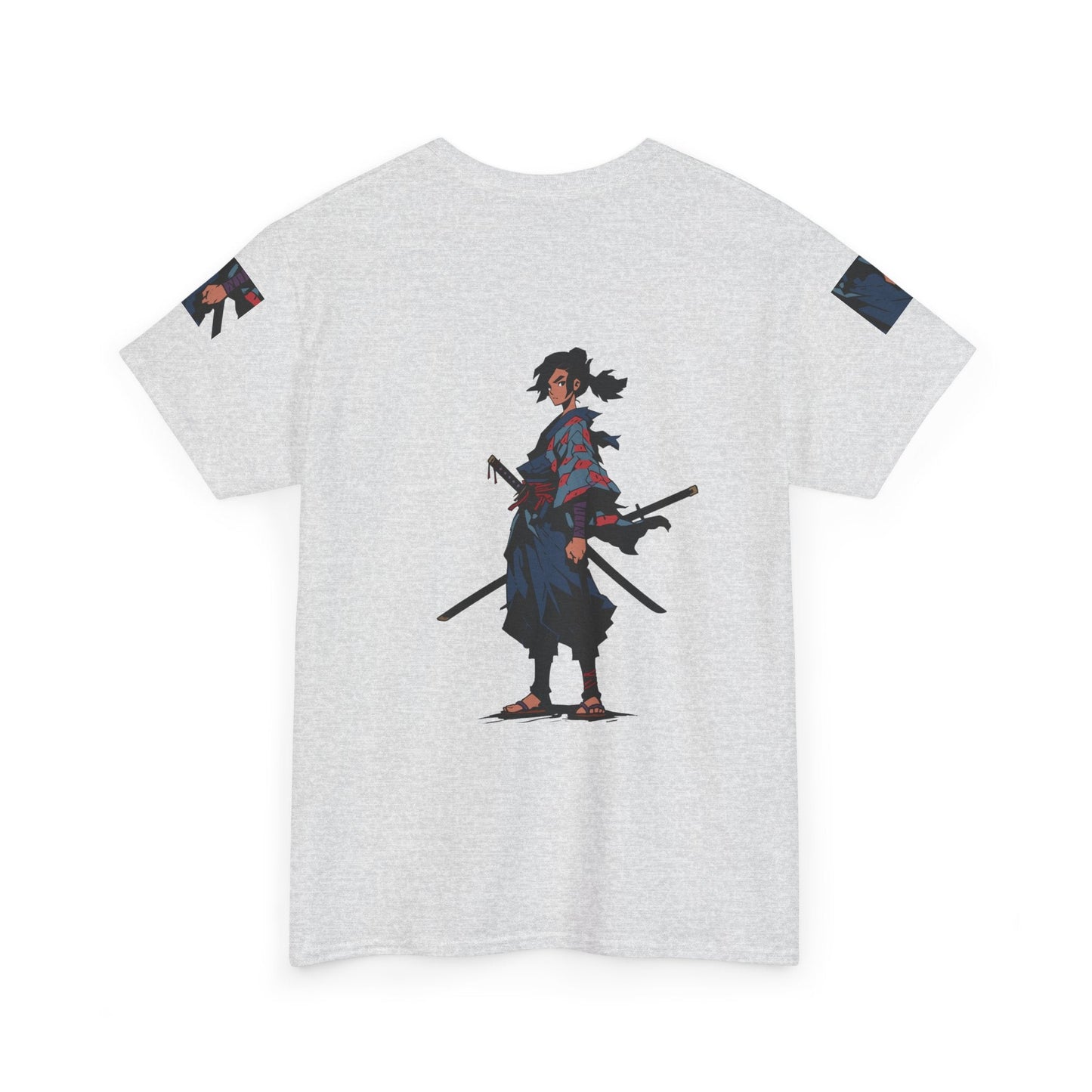 Samurai Style Unisex Heavy Cotton Tee - Perfect for Anime Lovers