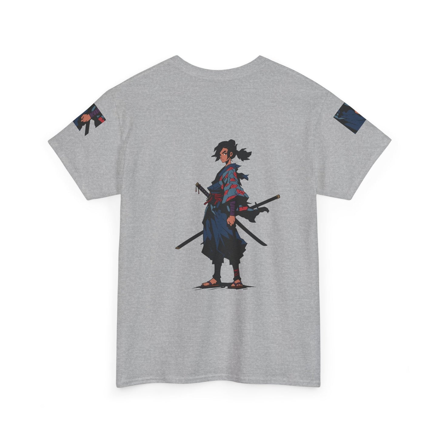 Samurai Style Unisex Heavy Cotton Tee - Perfect for Anime Lovers