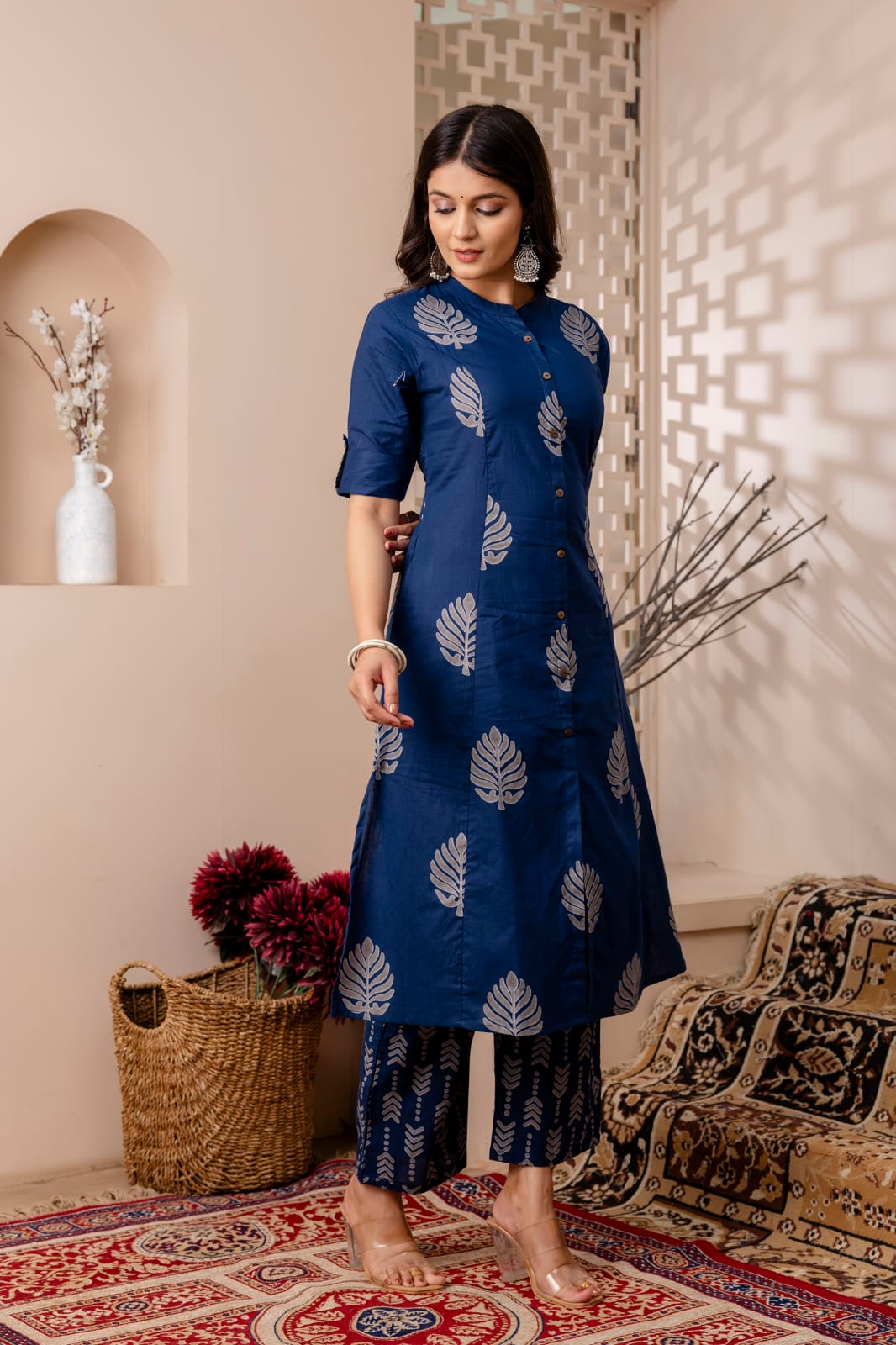 Anouk Ethnic Motifs Embroidered A-Line Kurta