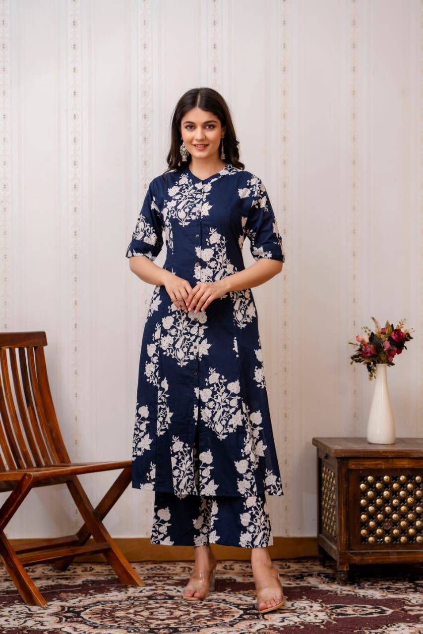 Anouk Ethnic Motifs Embroidered A-Line Kurta