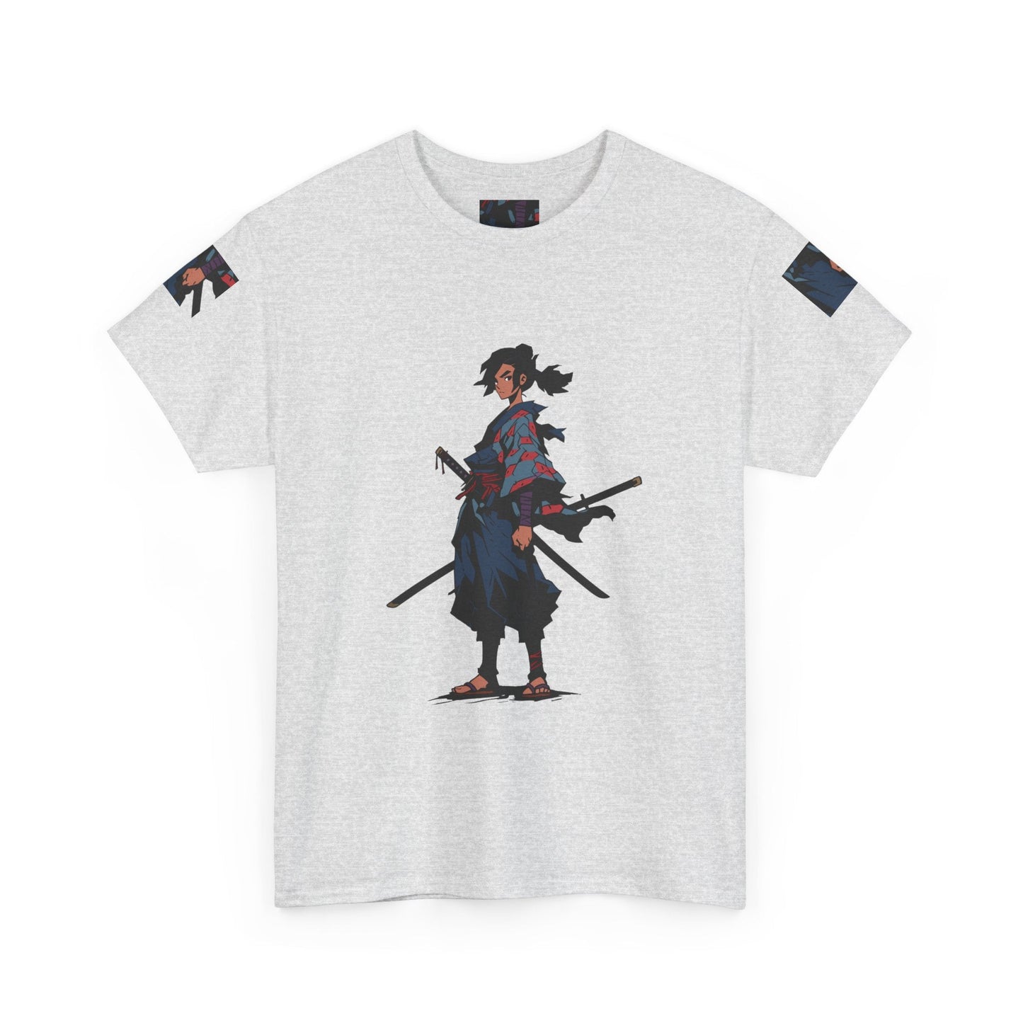 Samurai Style Unisex Heavy Cotton Tee - Perfect for Anime Lovers