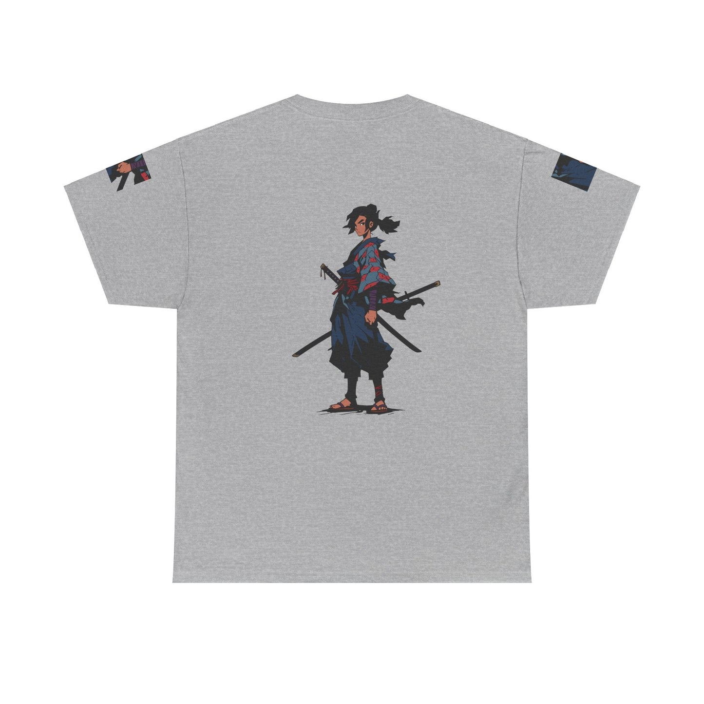 Samurai Style Unisex Heavy Cotton Tee - Perfect for Anime Lovers