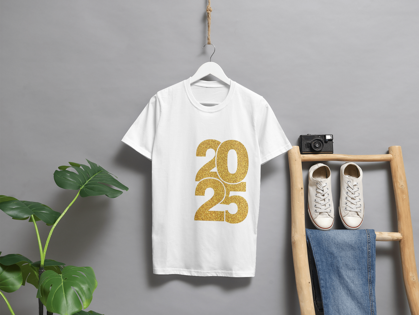 Round Neck T-Shirt – Celebrate the New Year in Style - white