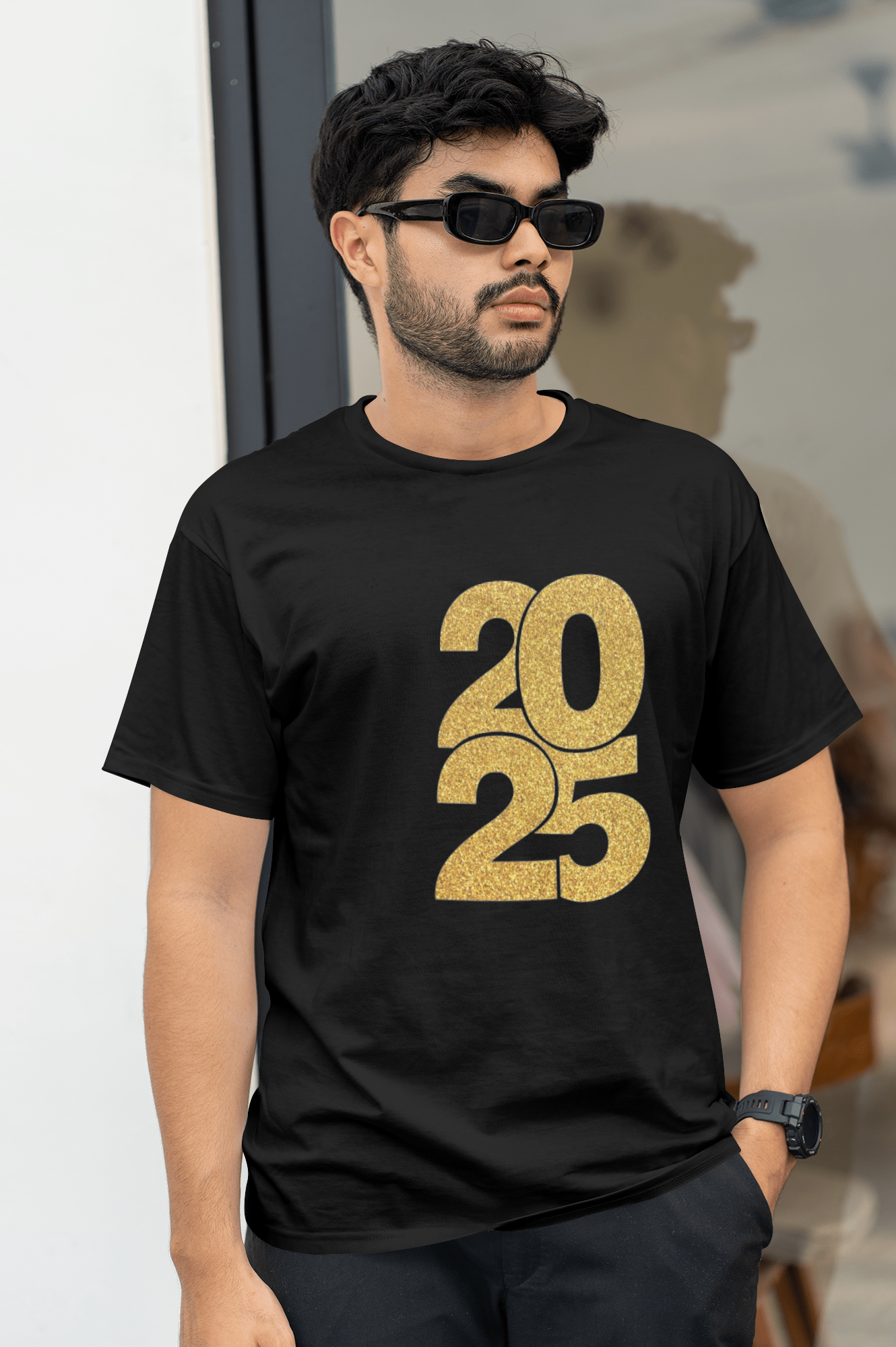 Round Neck T-Shirt – Celebrate the New Year in Style - Dark