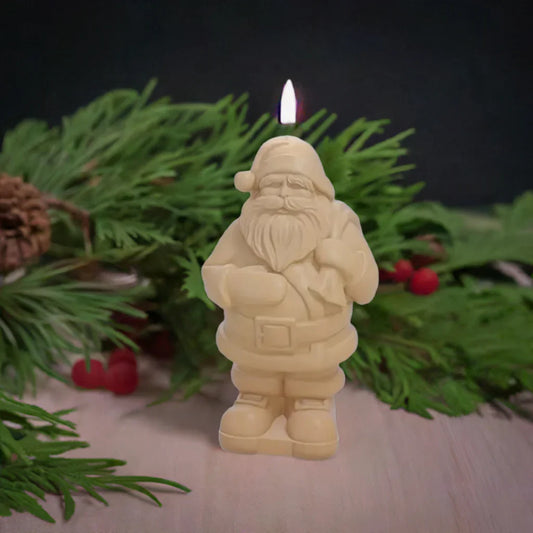 Christmas Candles - Santa Claus Carrying Gift Candle